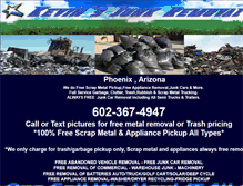 Tablet Screenshot of kevinsfreejunkremoval.com